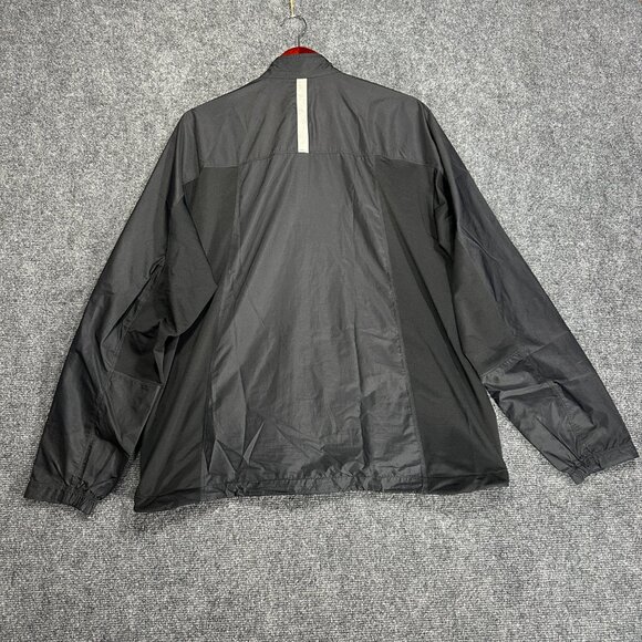Nike Dri Fit Jacket Mens LargeFull Zip Black Zip Pockets Reflective Lightweight - Picture 8 of 9